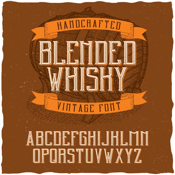 تایپ لیبل قدیمی با نام Blended Whisky