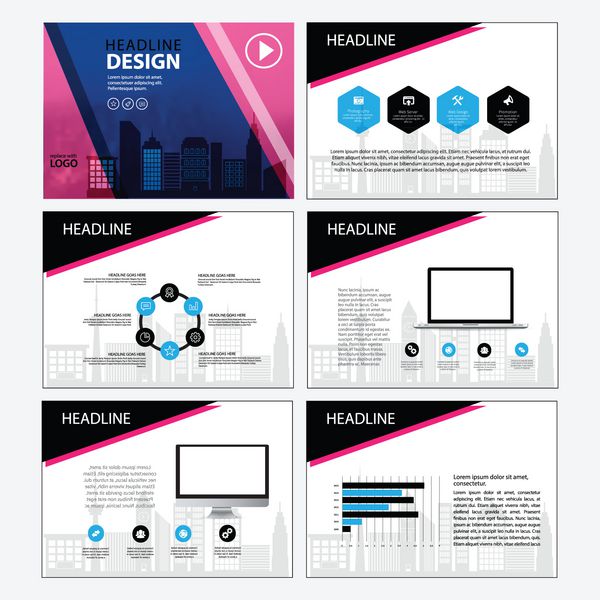 الگوی طراحی صفحه آرایی برای ارائه و بروشور گزارش سالانه صفحه آگهی با عنصر اینفوگرافیک
