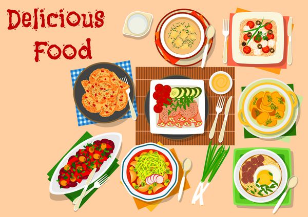 نماد ظروف ناهار برای طراحی غذای سالم