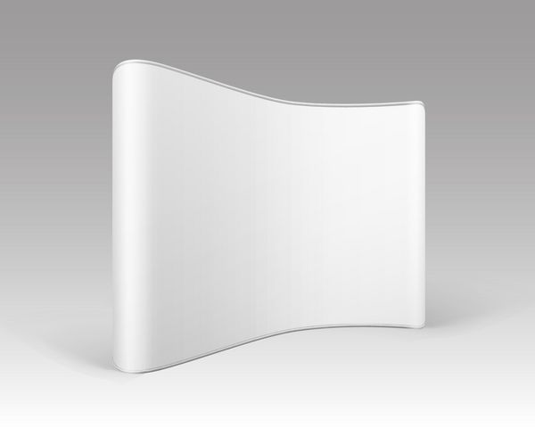 پاپ آپ نمایشگاه تجاری White Blank Stands for Presentation Isolated