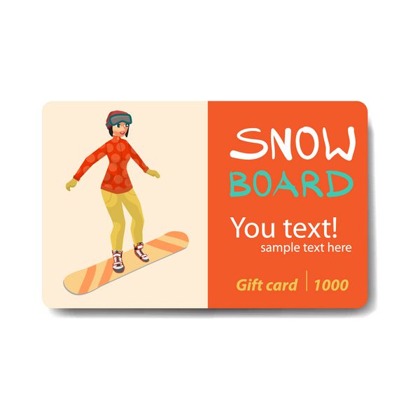 ورزش های زمستانی اسنوبورد فروش کارت هدیه تخفیف برندسازی د