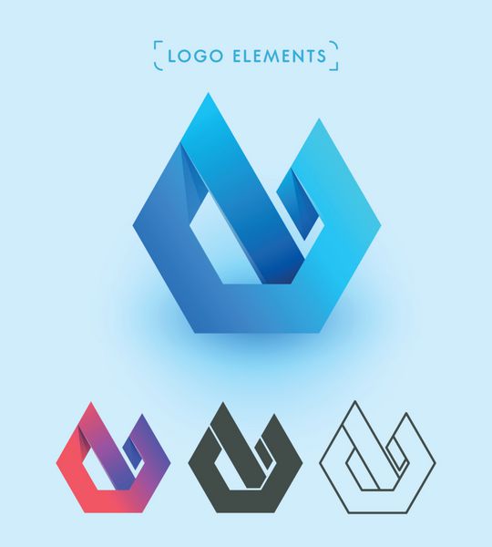 وکتور حرف انتزاعی M یا لوگوی کوه ها می تواند برای نماد برنامه و هویت شرکت استفاده شود
