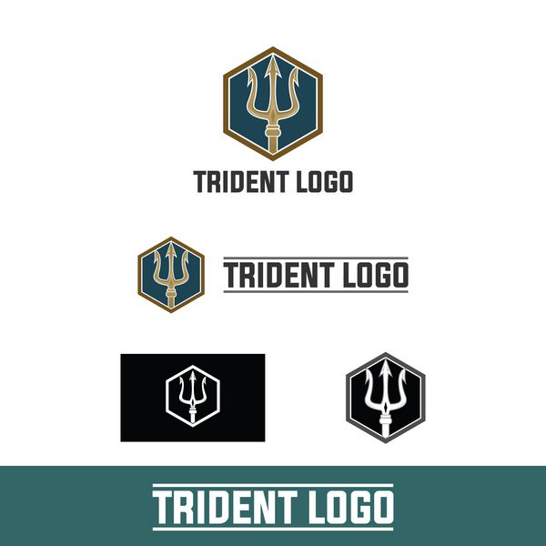 آرم trident تصویر i-ساده برای شرکت شما
