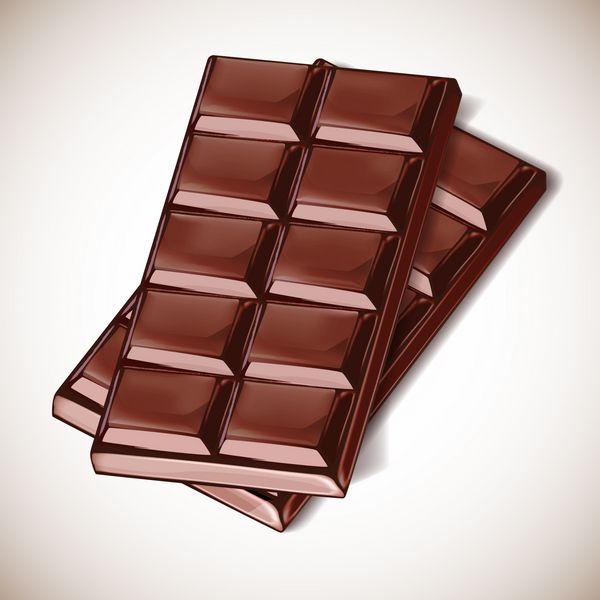 تصویر واقعی وکتور میله شکلات