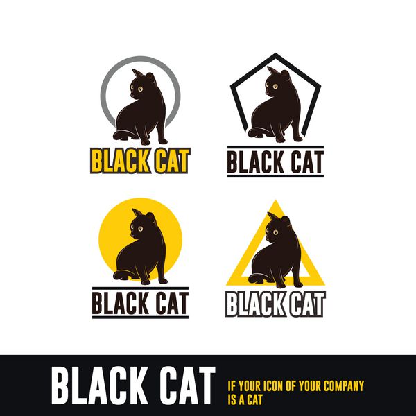 BLACK CAT لوگوی قوی شرکت جدا شده