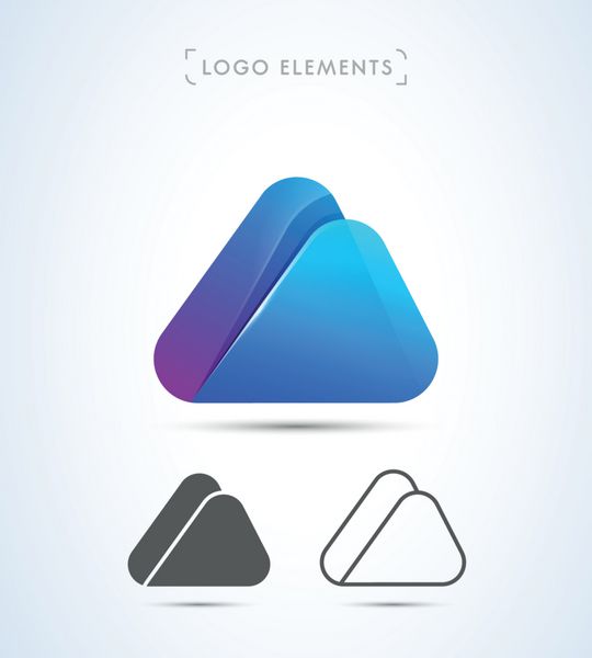 طراحی لوگوی انتزاعی ابر یا کوه