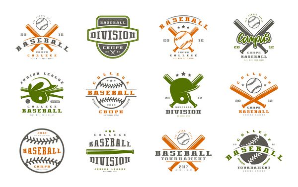 مجموعه نشان های تیم بیسبال