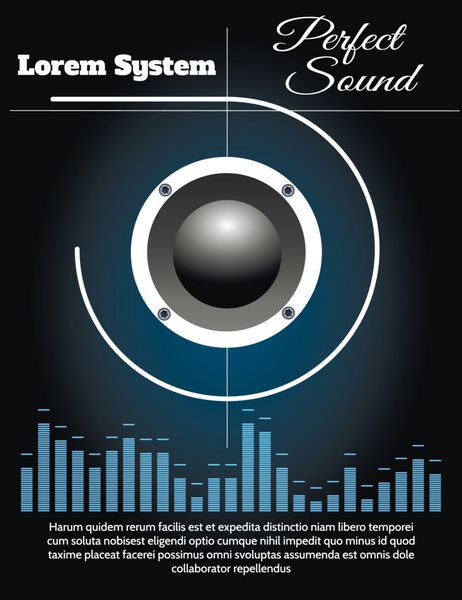 قالب پوستر سیستم صوتی