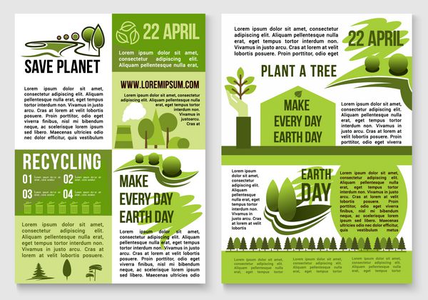 پوستر مفهومی بازیافت طبیعت سیاره را نجات دهید