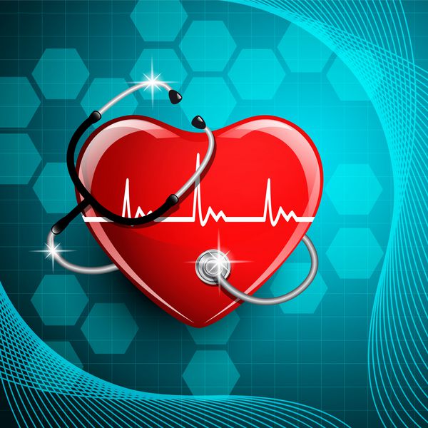 تجهیزات پزشکی گوشی پزشکی و شکل قلب