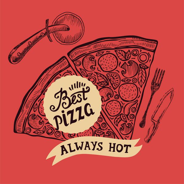 پوستر پیتزا برای رستوران و کافه