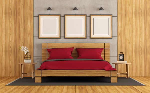 اتاق خواب مستر چوبی و بتنی