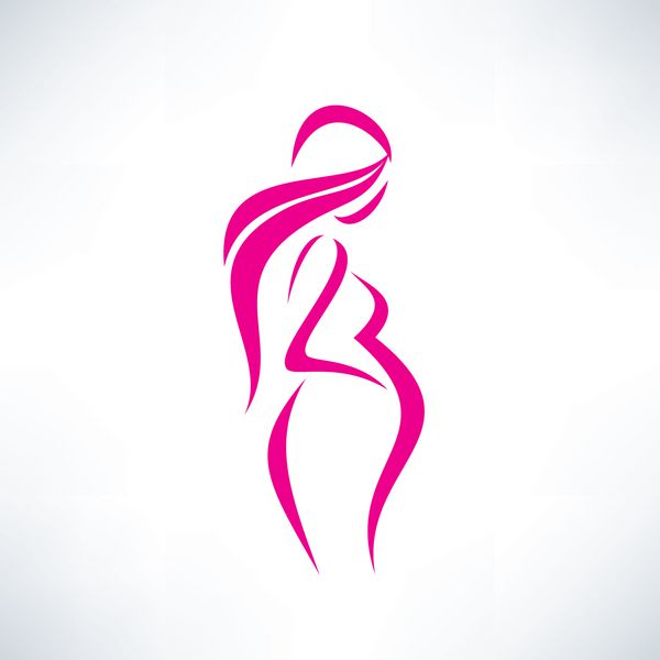 شبح زن باردار نماد وکتور جدا شده