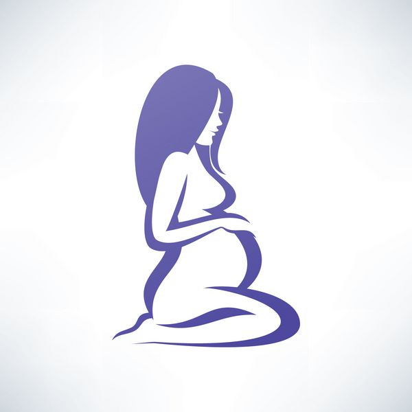 شبح زن باردار نماد وکتور جدا شده