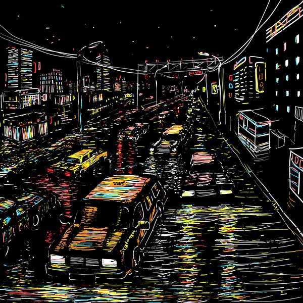 ترافیک شبانه شهر