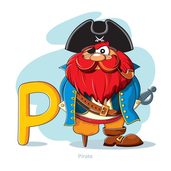 کارتون الفبا - حرف P با دزدان دریایی خنده دار