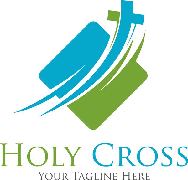 الگوی طراحی لوگو وکتور متقاطع آرم الگو برای کلیساها و سازمان های مسیحی صلیب لوگوی کلیسای صلیب کالواری