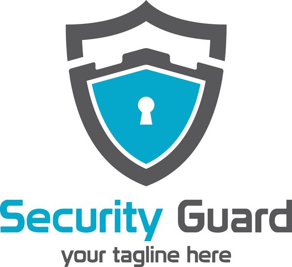 وکتور طراحی لوگو نگهبانان نماد سپر حفاظتی امنیتی وکتور نماد سپر امن نماد قفل حریم خصوصی