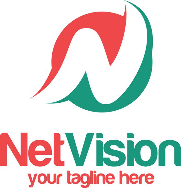 الگوی لوگوی شرکت تجاری Letter N وکتور لوگوی حرف N ساده و تمیز