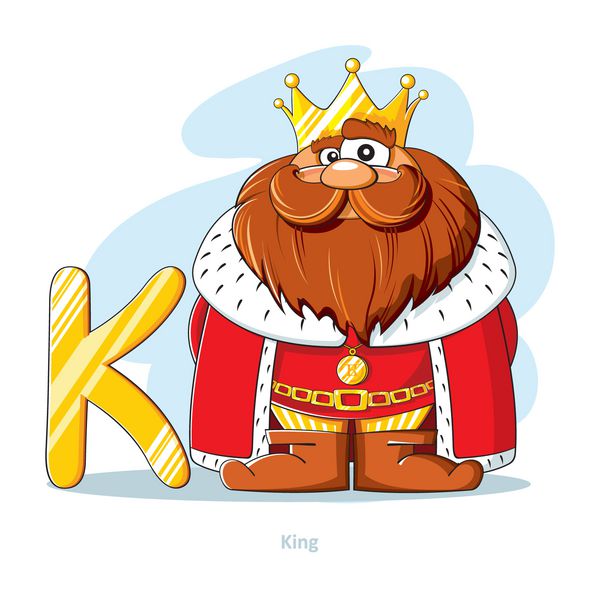 کارتون الفبا - حرف K با پادشاه خنده دار