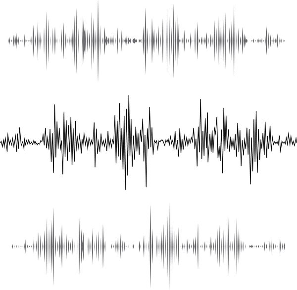 مجموعه امواج صوتی وکتور موسیقی فناوری اکولایزر صدای صوتی موزیکال پالس وکتور