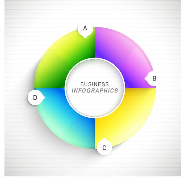 عنصر گرافیکی اطلاعات کسب و کار رنگارنگ