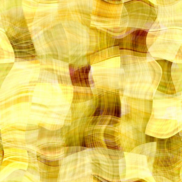 الگوی بدون درز امواج پر هرج و مرج تک رنگ هنری پس زمینه شفاف در رنگ های بژ زیتونی طلایی قهوه ای و زرد