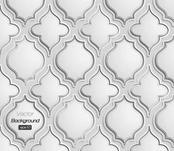 الگوی بدون درز عناصر سه بعدی grescale فارسی