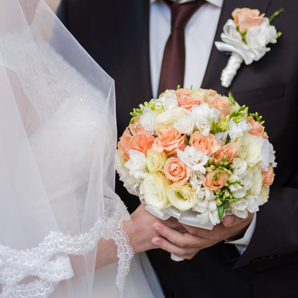 دسته گل عروسی بزرگ داماد عروس ساقدوش عروس