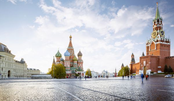 پانوراما از میدان سرخ در مسکو روسیه