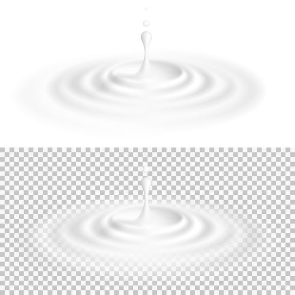 قطره مایع سفید رنگ با سطح موج دار فایل وکتور گنجانده شده است