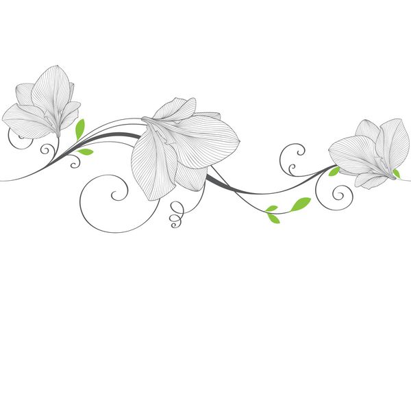 الگوی گلدار بدون درز انتزاعی زیبا با گل‌های آماریلیس وکتور عنصر برای طراحی