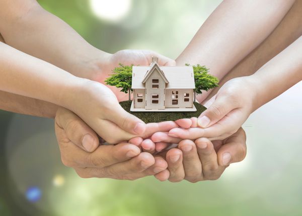 ایمنی خانه بیمه خانه حفاظت از تضمین خانواده و مفهوم برنامه ریزی میراث
