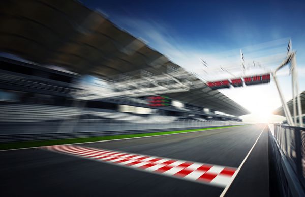 مسیر مسابقه F1 Motion blur