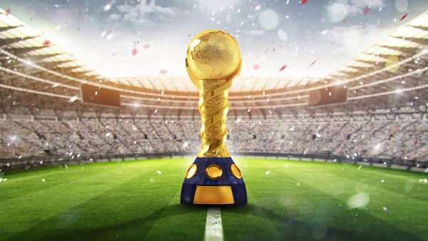 جام کنفدراسیون ها جام طلایی به شکل کره زمین 2017 رندر سه بعدی