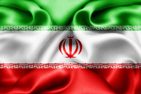 پرچم ایران ابریشم-تصویر سه بعدی