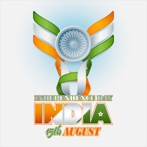 پس زمینه تعطیلات با چرخ آشوکا و پرچم هند برای جشن ملی 15 اوت هند