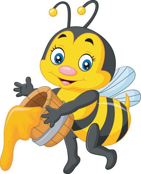 زنبور ناز عسل در دست دارد