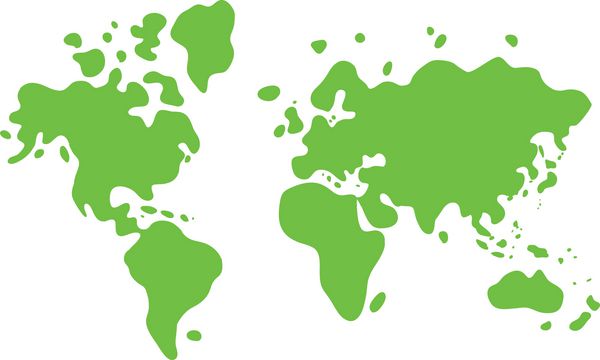 نماد نقشه جهان سبز