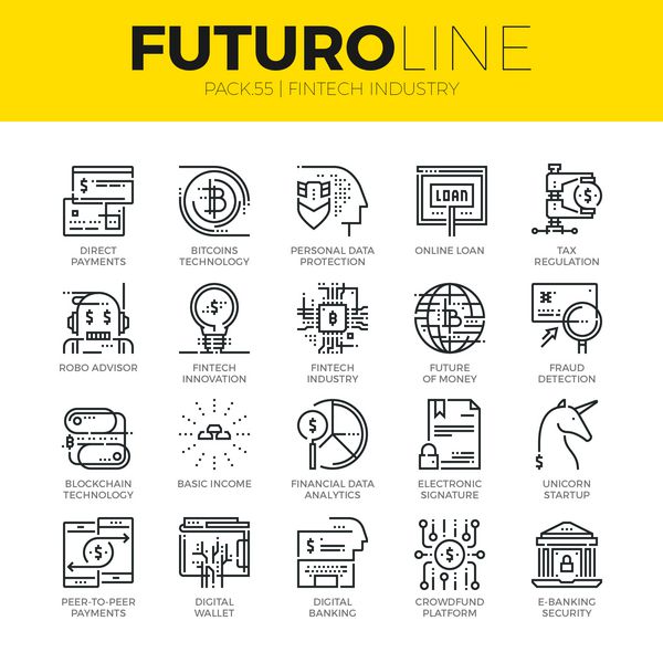 نمادهای خط Futuro Industry Fintech