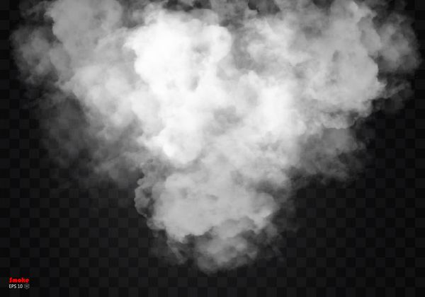 جلوه ویژه شفاف جدا شده از مه یا دود وکتور سفید ابری پس زمینه مه دود تصویر