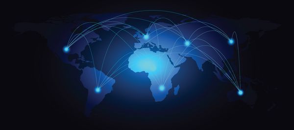 فناوری شبکه سازی نقشه جهان و گره های خط