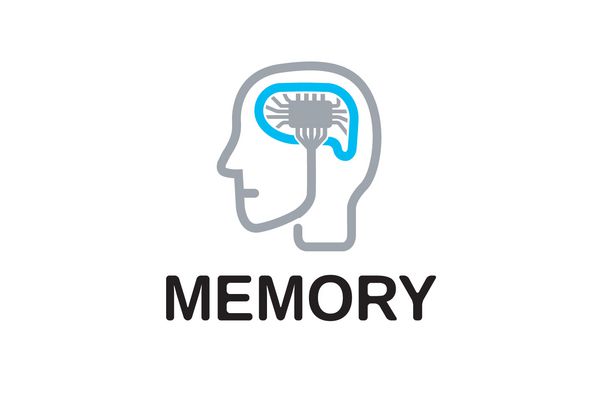 تصویر طراحی لوگو مغز انسان حافظه