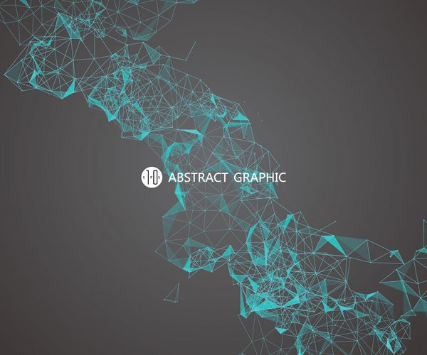 گرافیک انتزاعی متشکل از نقاط خطوط و اتصال فناوری اینترنت