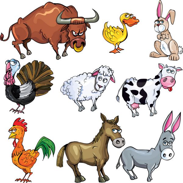 مجموعه کارتونی حیوانات مزرعه
