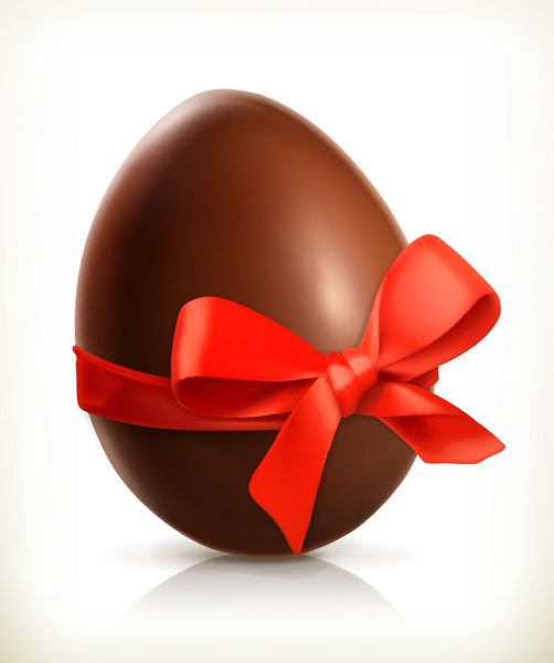 تخم مرغ شکلاتی عید پاک نماد وکتور