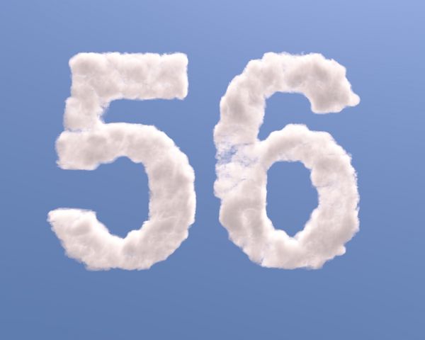 شماره 6 و 5 شکل ابر جدا شده بر روی زمینه سفید