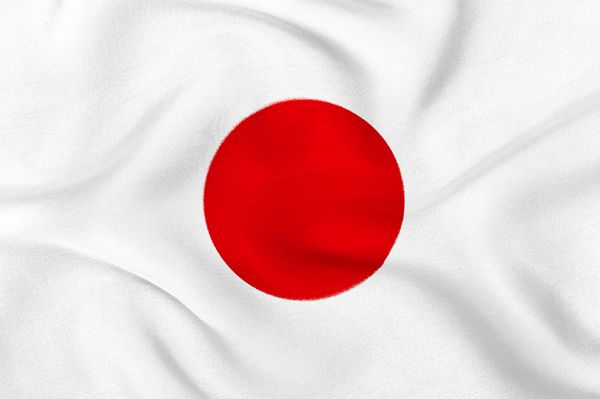 بافت پارچه پرچم ژاپن