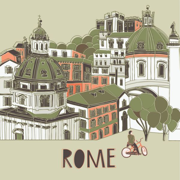 طراحی کارت پستال رم