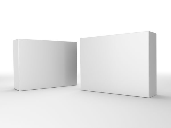 رندر دو ترکیب جعبه کاغذ